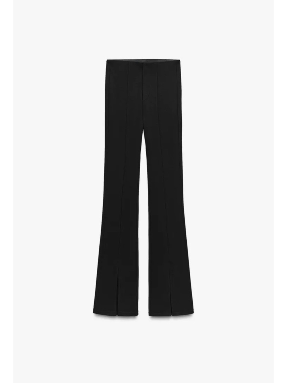 Zara Black High-Waist Flared Trousers